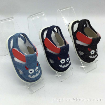 sapatinhos de bebê com novo design, sandálias de menino com som